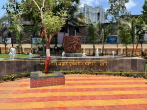 Veer yoddha samrat prithviraj chowk Udyan wide view