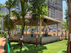 Veer yoddha samrat prithviraj chowk Udyan Landscaping Design with Waiting Space