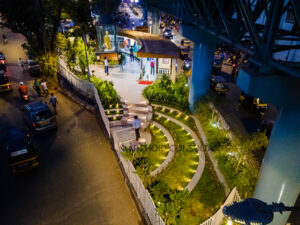 SV Road Chowk Landscape Design night view