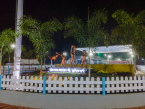 Teli skating park sports park night front view